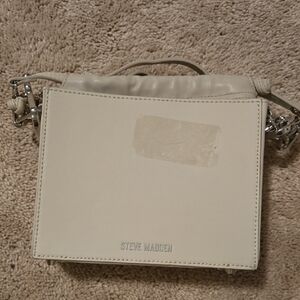 Steve Madden Cream Crossbody with Silver Details 10.5x7.5x 3inch Depth